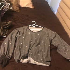 Boutique distressed sweatshirt
